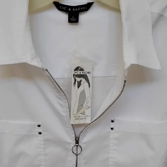 Zac & Rachel Elegant White Blouse - Picture 4 of 10